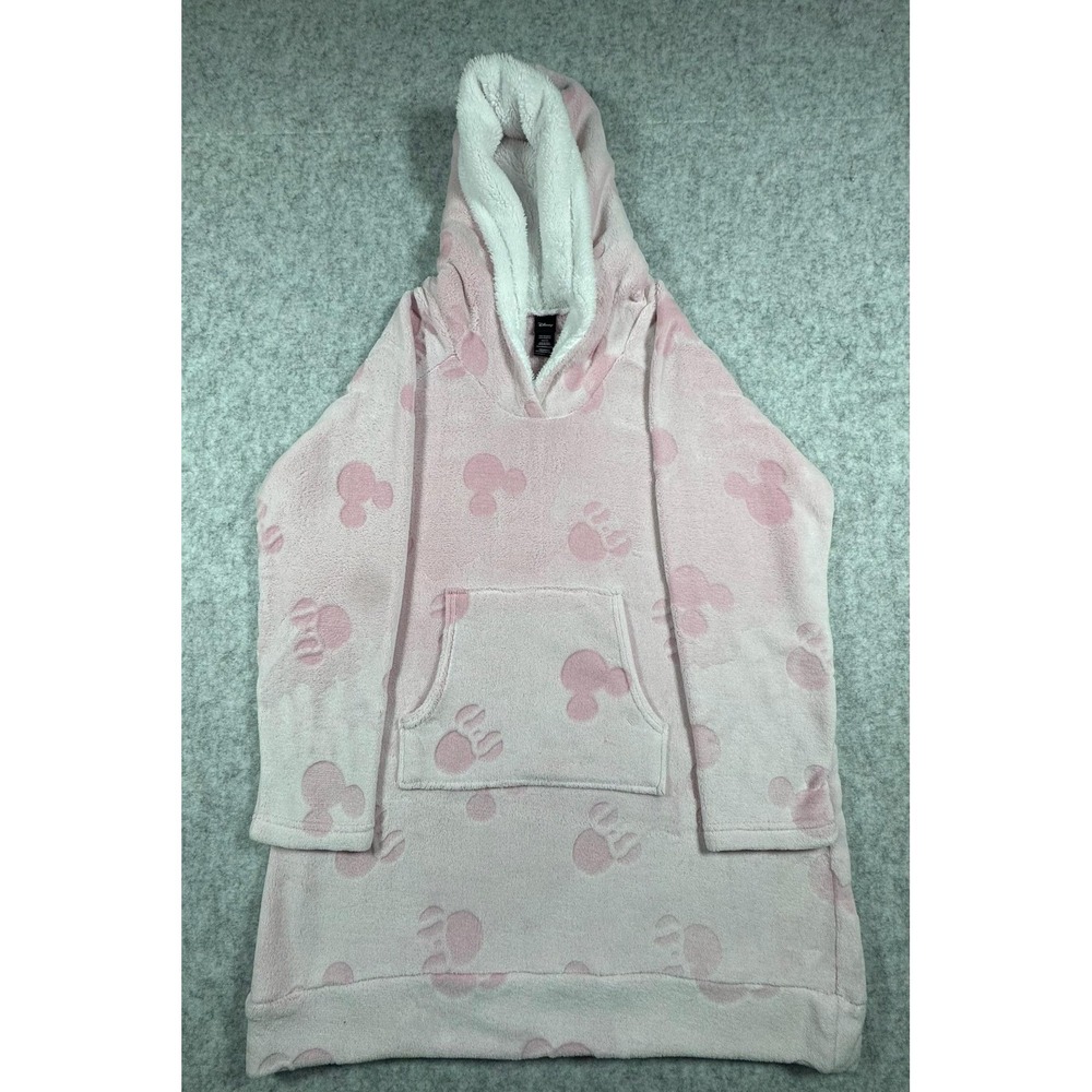 Disney Womens XL Pink Fleece Hooded Mickey Mouse Sleepshirt Sleepwear 1362022-3R